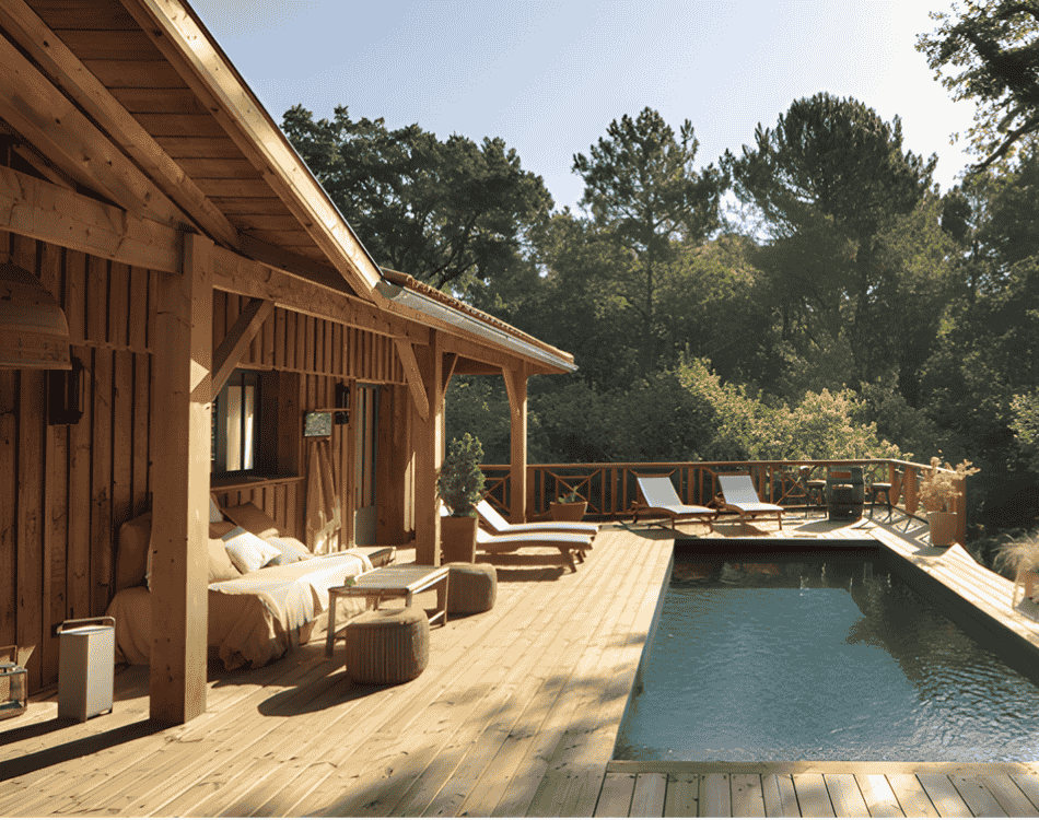 maison ossature bois avec bardage en bois